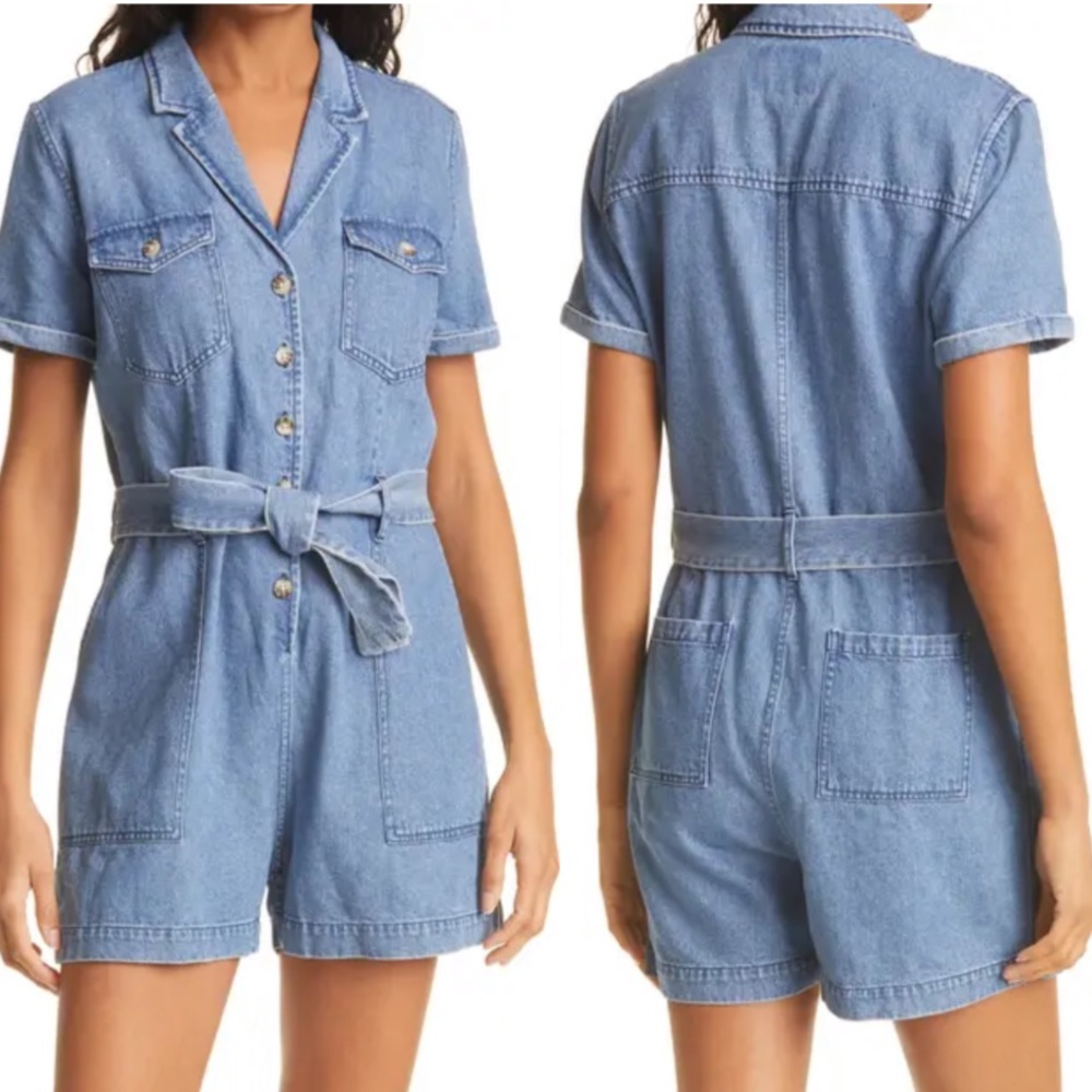 RAILS | NWT GEORGIE BELTED DENIM ROMPER